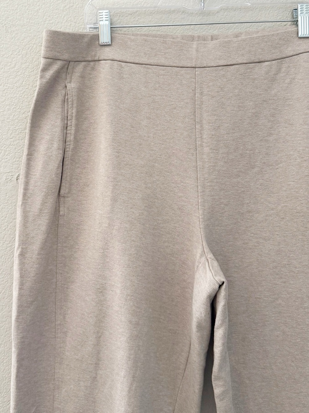 Eileen Fisher Organic Cotton Melange Crepe Lantern Pant XL Tan Minimal Lagenlook - Picture 9 of 12